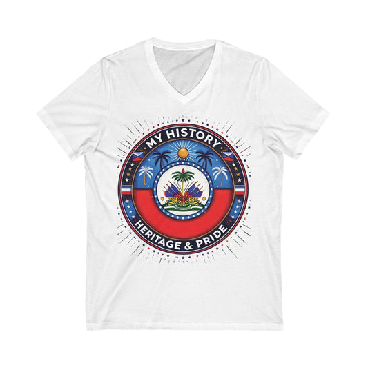 Haiti History Heritage & Pride Unisex V-neck T-Shirt